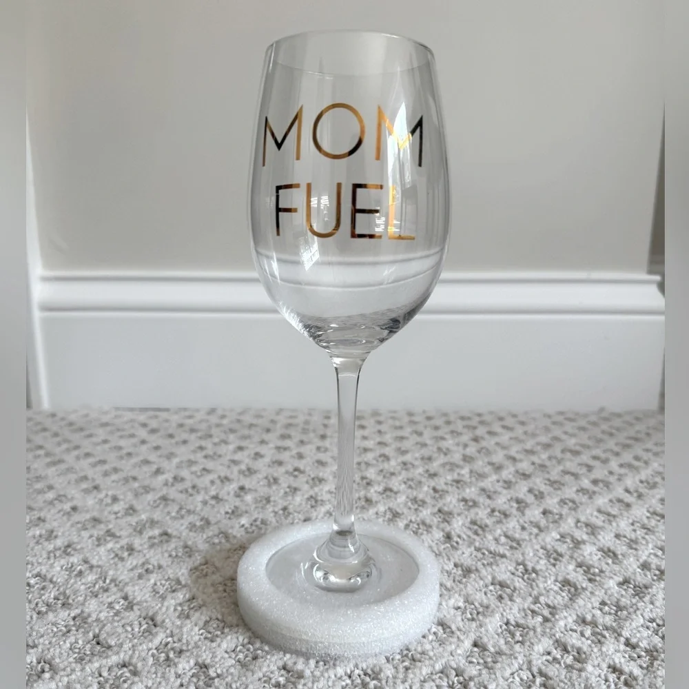 New in Packaging Mom Fuel 14 fluid ounce Wine Glass